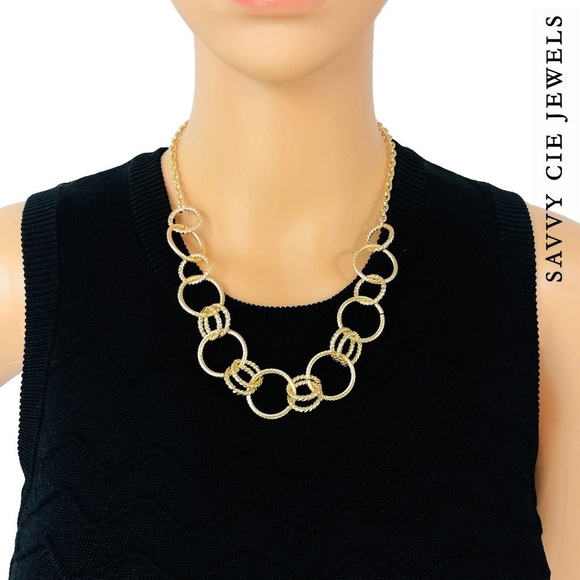 Gold Statement Necklace - Picture 2 of 5